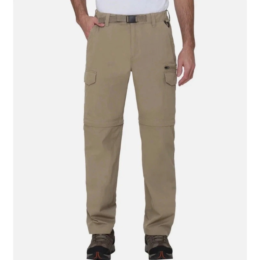 BC Clothing Co Mens Tan Stretch Convertible Cargo Pants XL x 29 Gorpcore Hiking
